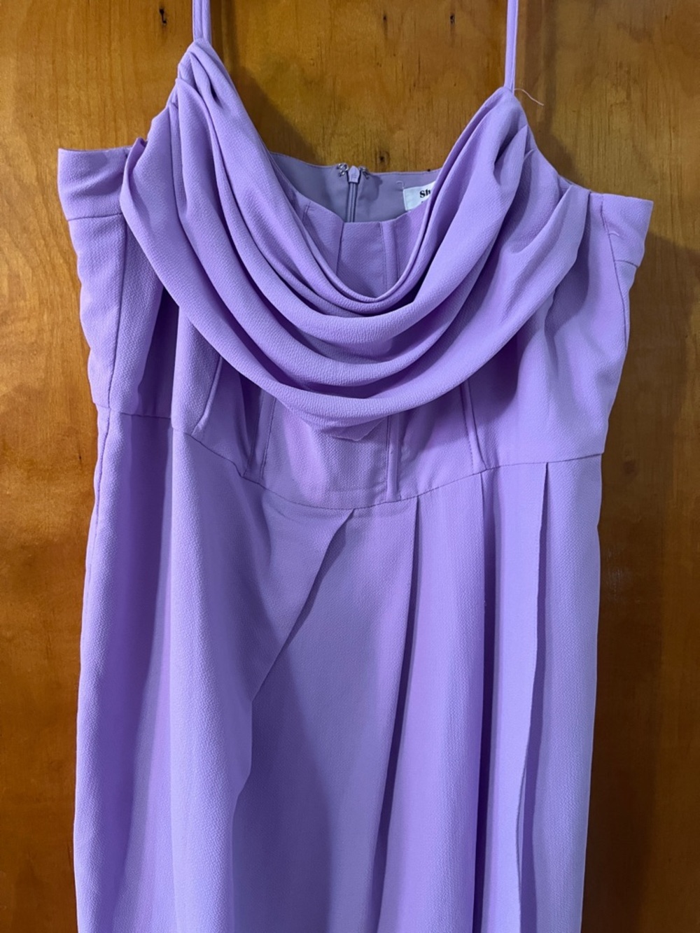 Showpo Lavender Draped Cowl Midi Dress - Picture 3 of 7
